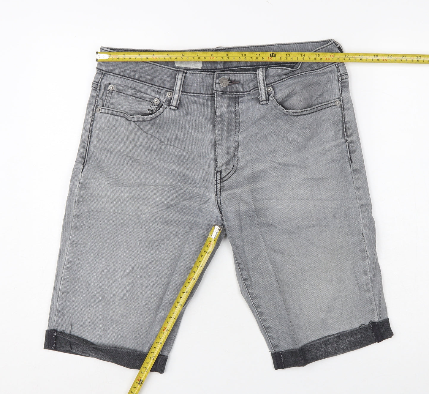 Levi's Men's Grey Denim Regular Fit Chino Shorts W33 L34
