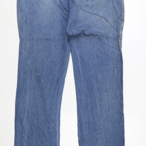 Wrangler Men's Blue 36x36 Slim Fit Straight Leg Denim Jeans