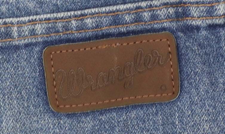 Wrangler Men's Blue 36x36 Slim Fit Straight Leg Denim Jeans