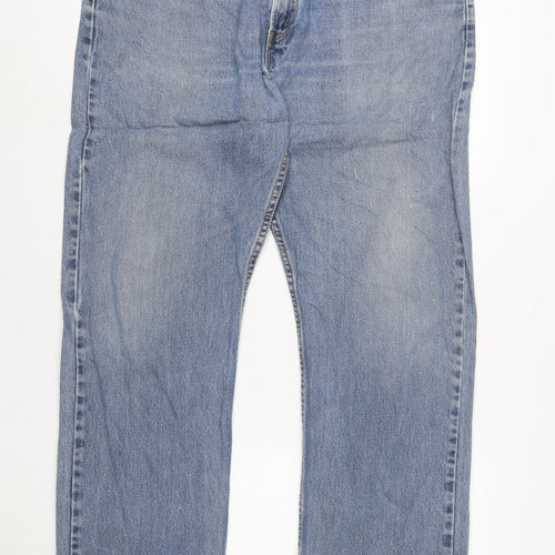 Levi's Men's Blue 505 Regular Fit Straight Leg Jeans W38 L34