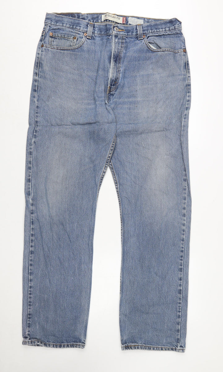 Levi's Men's Blue 505 Regular Fit Straight Leg Jeans W38 L34
