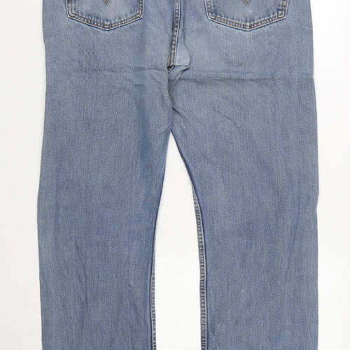 Levi's Men's Blue 505 Regular Fit Straight Leg Jeans W38 L34