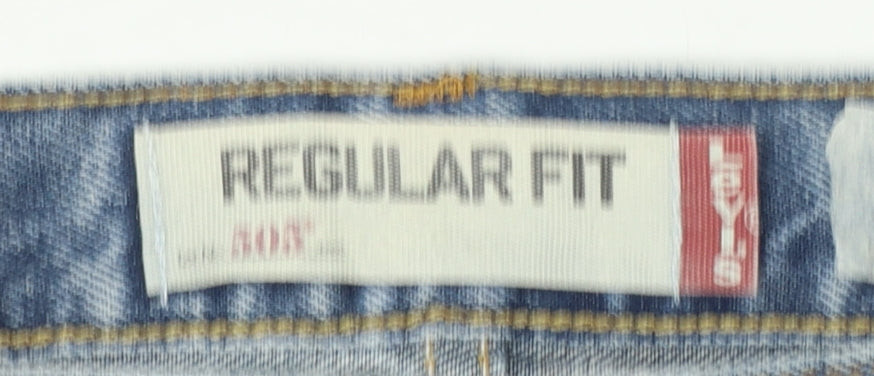 Levi's Men's Blue 505 Regular Fit Straight Leg Jeans W38 L34