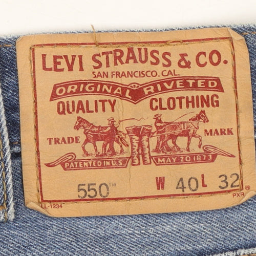 Levi’s Men’s Blue 550 Relaxed Fit Straight Jeans W40 L32