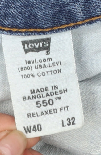 Levi’s Men’s Blue 550 Relaxed Fit Straight Jeans W40 L32