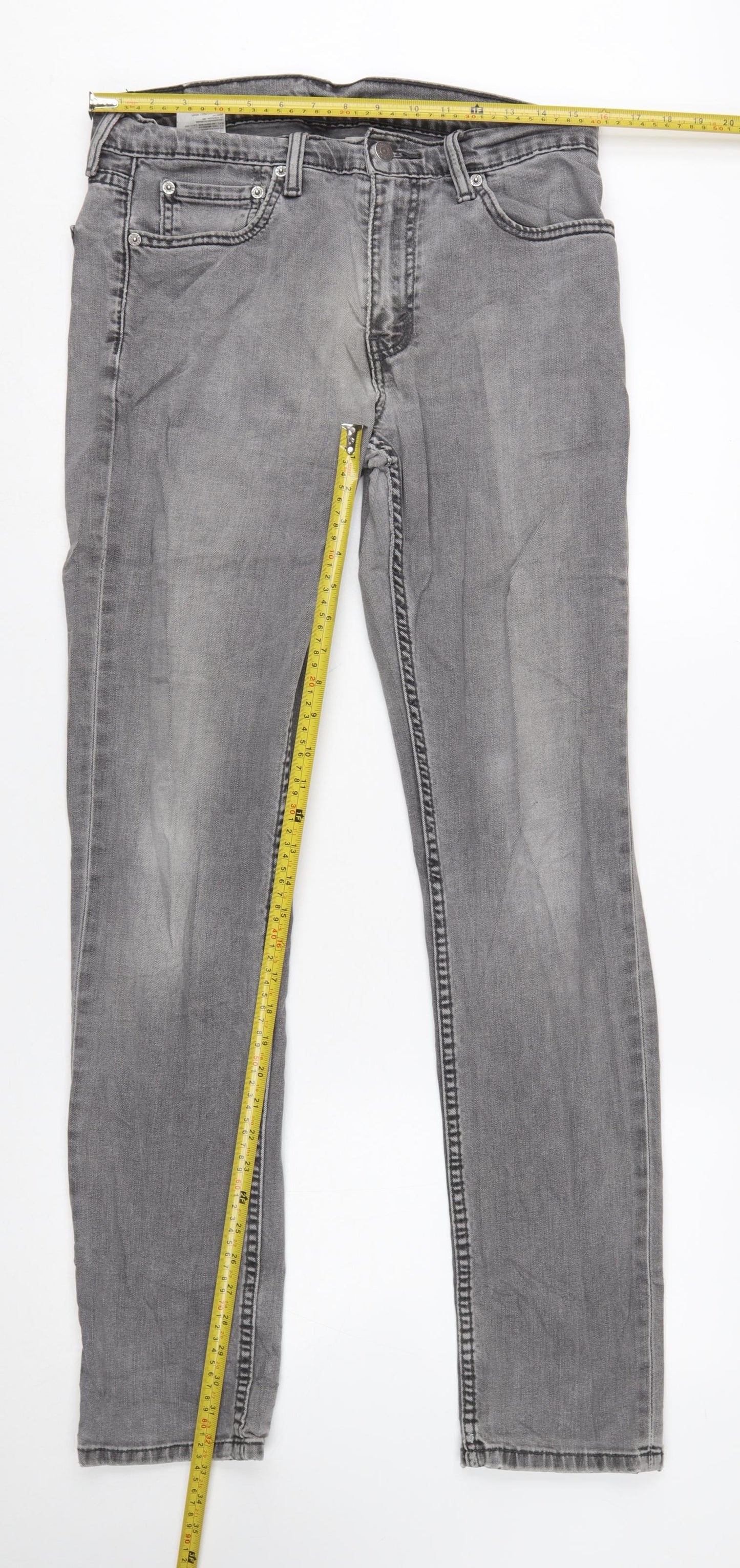 Levi’s 511 Men's Grey Slim Fit Jeans W33 L34 Cotton Denim