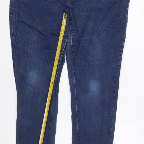 Levi's Women's Blue 711 Skinny Jeans Size 24W Plus Denim Mid Rise