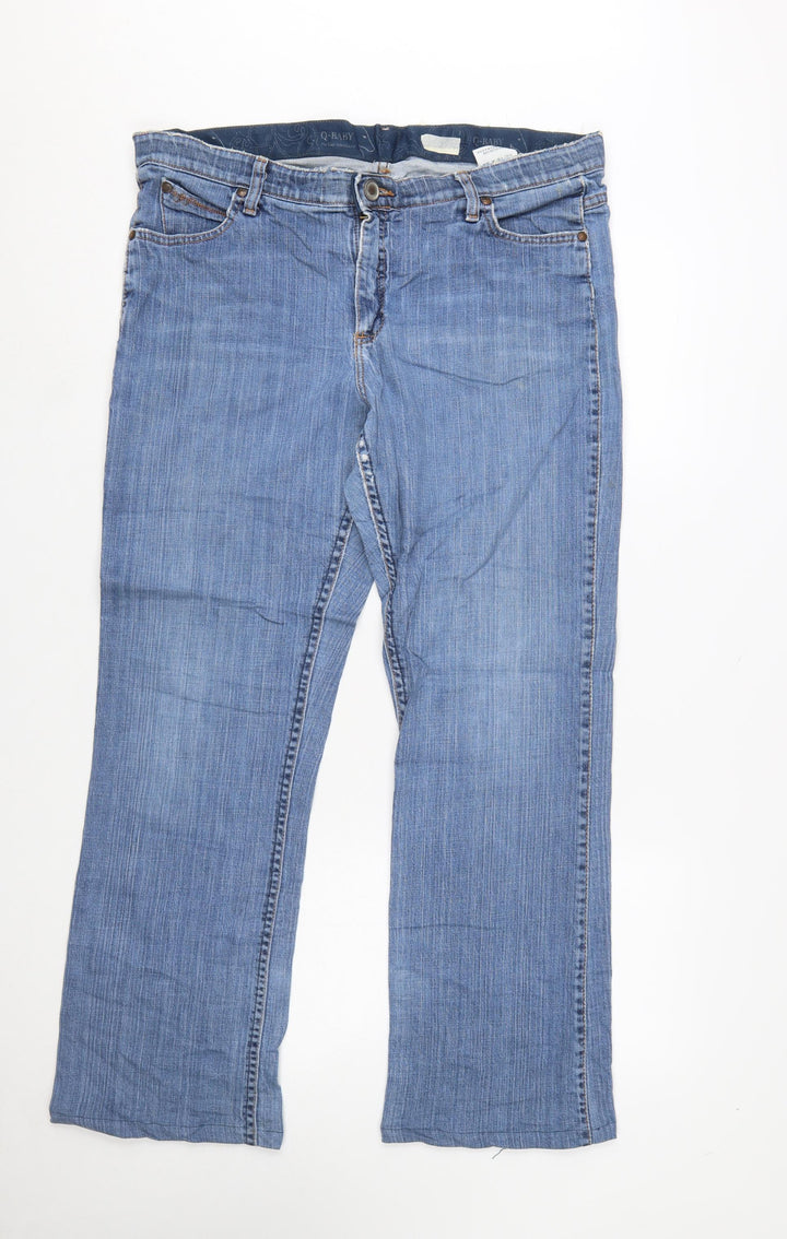 Wrangler Womens Blue Bootcut Stretch Denim Jeans Size 16
