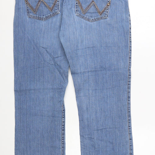Wrangler Womens Blue Bootcut Stretch Denim Jeans Size 16