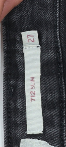 Levi’s Women Black 711 Slim Fit Mid Rise Denim Jeans W27 L32