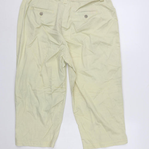 Lee Women's Beige Twill Stretch Capri Trousers Size 16