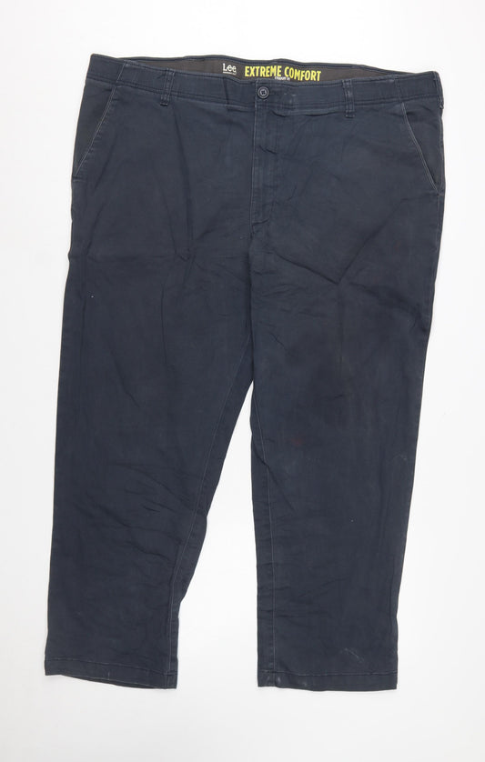 Lee Men's Blue 46x30 Extreme Comfort Chino Trousers