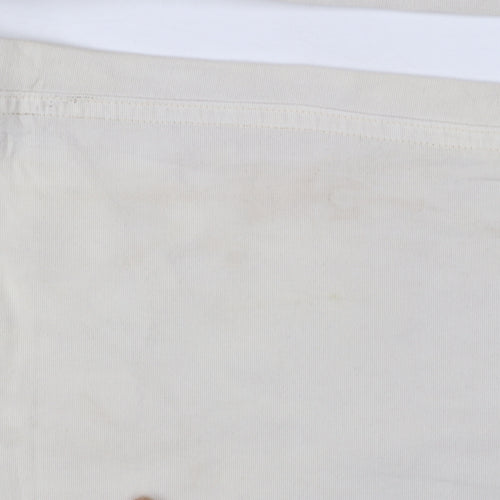 American Eagle Womens Beige Cargo Trousers Size 4 Regular Stretch Cotton Twill