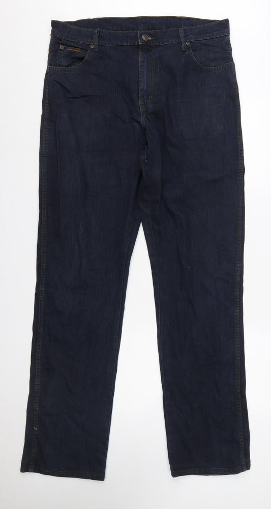 Wrangler Men's Blue Texas Stretch Straight Jeans W36 L36