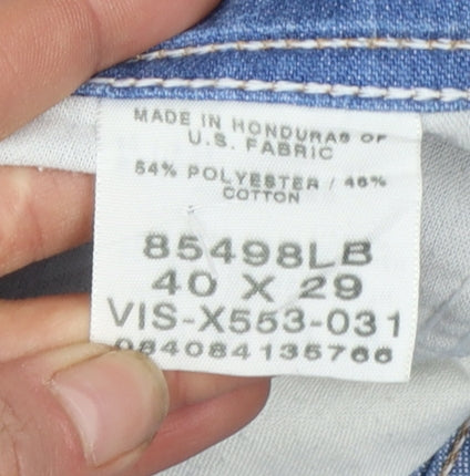 Wrangler Women's Blue Straight Leg Denim Jeans Size 40 Regular