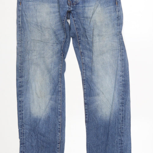 Tommy Hilfiger Men's Blue Straight Fit Denim Jeans 30W 32L