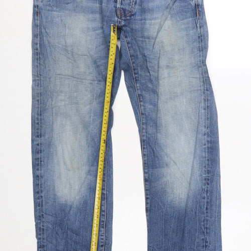 Tommy Hilfiger Men's Blue Straight Fit Denim Jeans 30W 32L