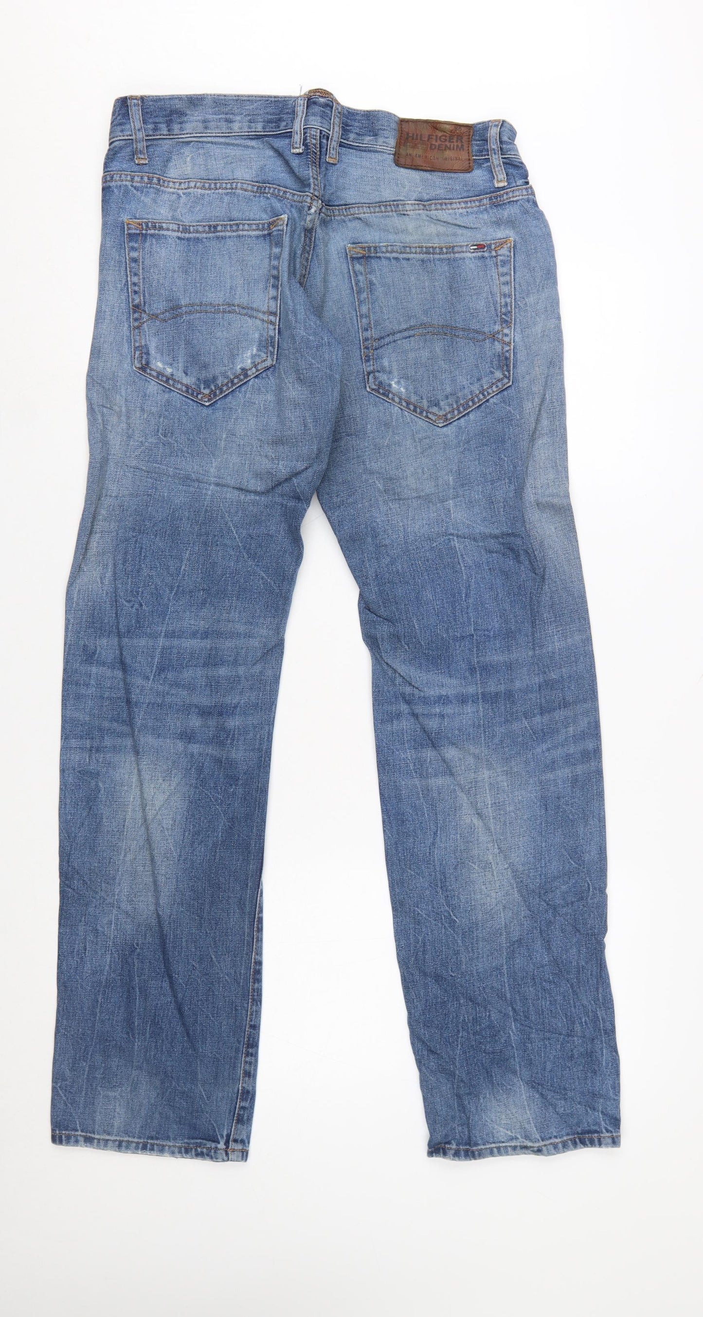 Tommy Hilfiger Men's Blue Straight Fit Denim Jeans 30W 32L