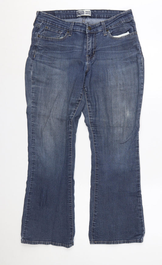 Levi Strauss Women’s Blue Bootcut Stretch Denim Jeans Size 14