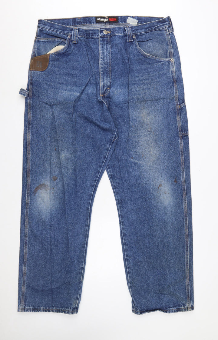 Wrangler Riggs Workwear Men's Blue 40x32 Straight Leg Jeans