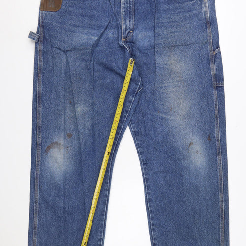 Wrangler Riggs Workwear Men's Blue 40x32 Straight Leg Jeans