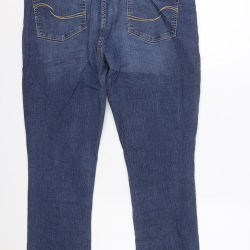 Levi Strauss Women's Blue Straight Slim Jeans Size 16 Regular Fit