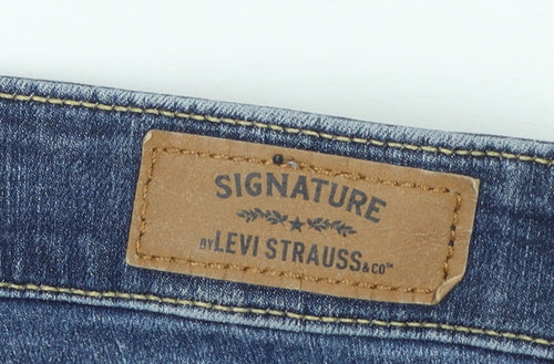 Levi Strauss Women's Blue Straight Slim Jeans Size 16 Regular Fit