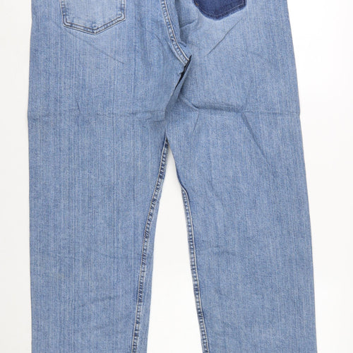 Wrangler Men's Blue Straight Leg Stretch Denim Jeans 36x32