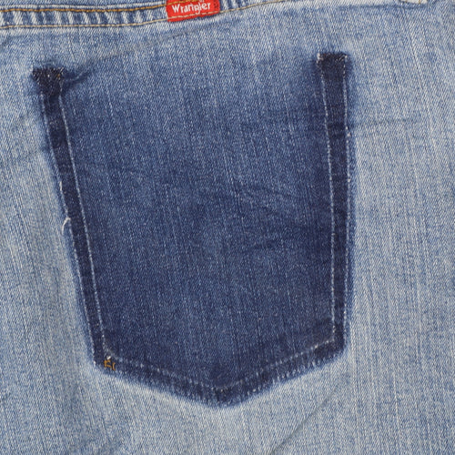 Wrangler Men's Blue Straight Leg Stretch Denim Jeans 36x32