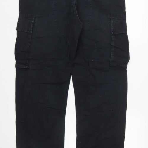 Dickies Men's Black Cargo Workwear Trousers W31 Regular Cotton Blend