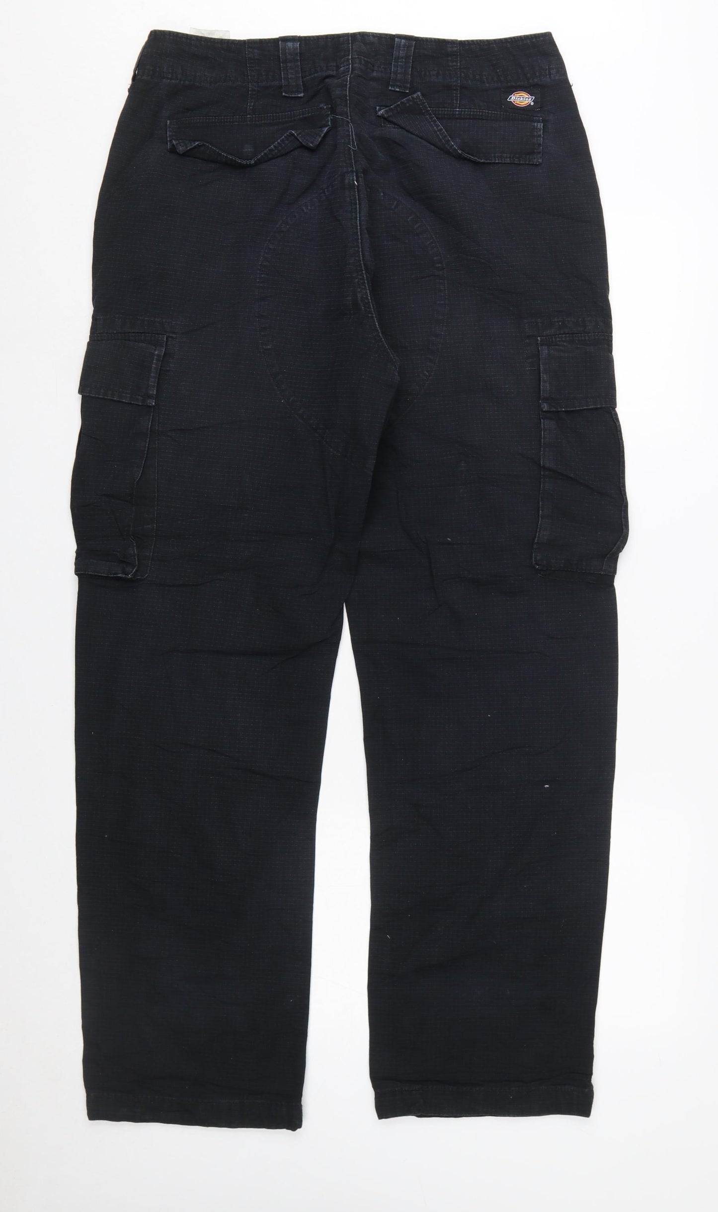 Dickies Men's Black Cargo Workwear Trousers W31 Regular Cotton Blend