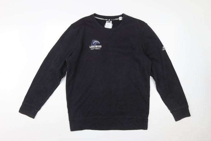 Adidas Men’s Black Longwood Softball Crew Neck Sweatshirt M