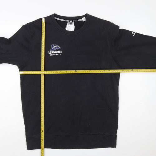 Adidas Men’s Black Longwood Softball Crew Neck Sweatshirt M