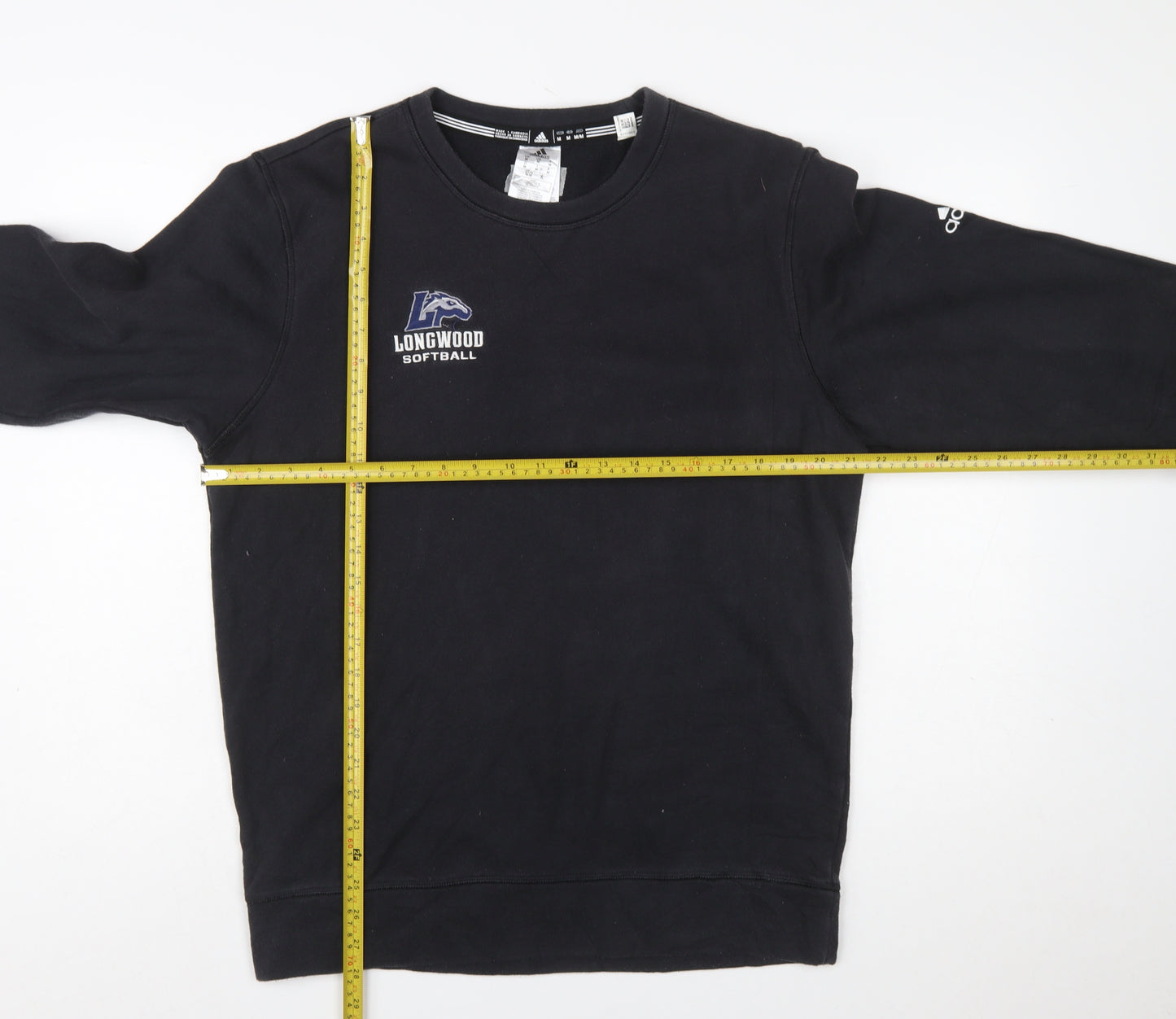 Adidas Men’s Black Longwood Softball Crew Neck Sweatshirt M