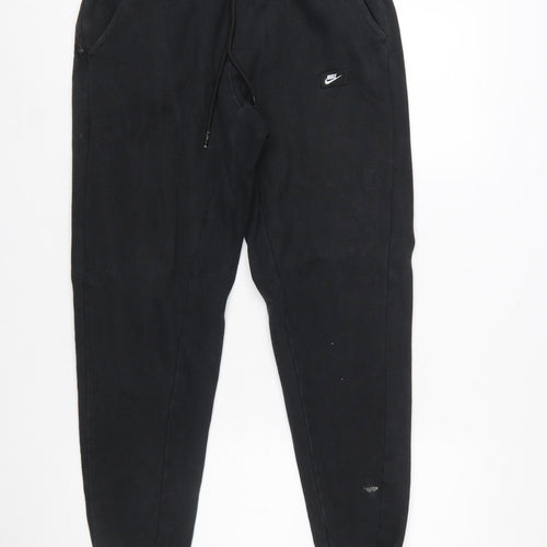 Nike Men's Black Jogger Sweatpants S Elastic Waist Fleece