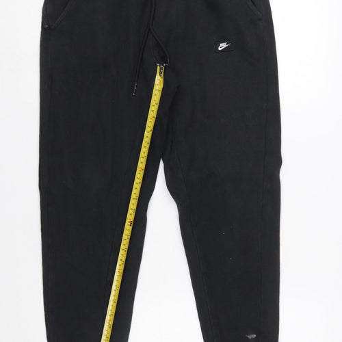 Nike Men's Black Jogger Sweatpants S Elastic Waist Fleece