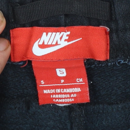 Nike Men's Black Jogger Sweatpants S Elastic Waist Fleece