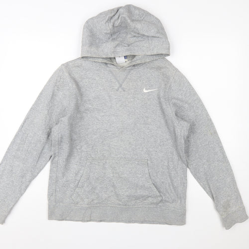 Nike Boys Grey Pullover Hoodie XL 13-15 Years Cotton Blend Casual