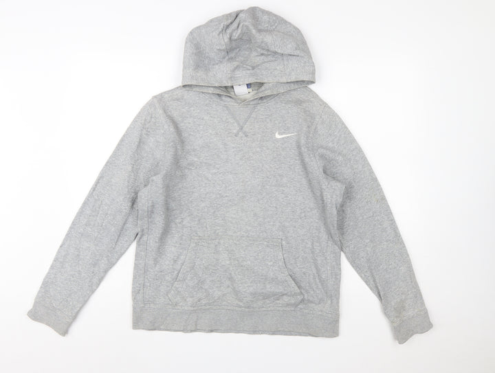 Nike Boys Grey Pullover Hoodie XL 13-15 Years Cotton Blend Casual