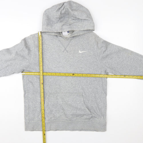 Nike Boys Grey Pullover Hoodie XL 13-15 Years Cotton Blend Casual