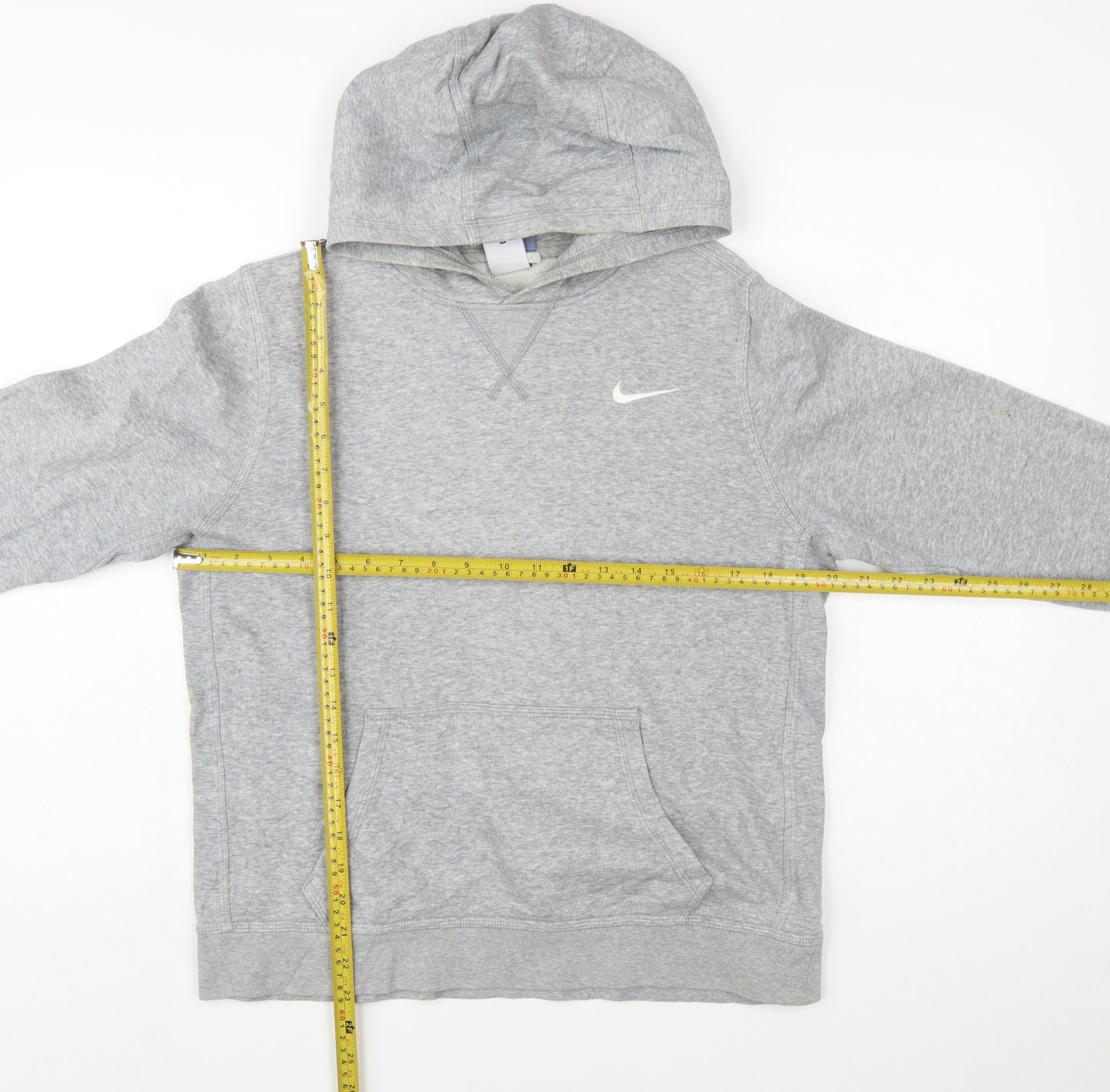 Nike Boys Grey Pullover Hoodie XL 13-15 Years Cotton Blend Casual