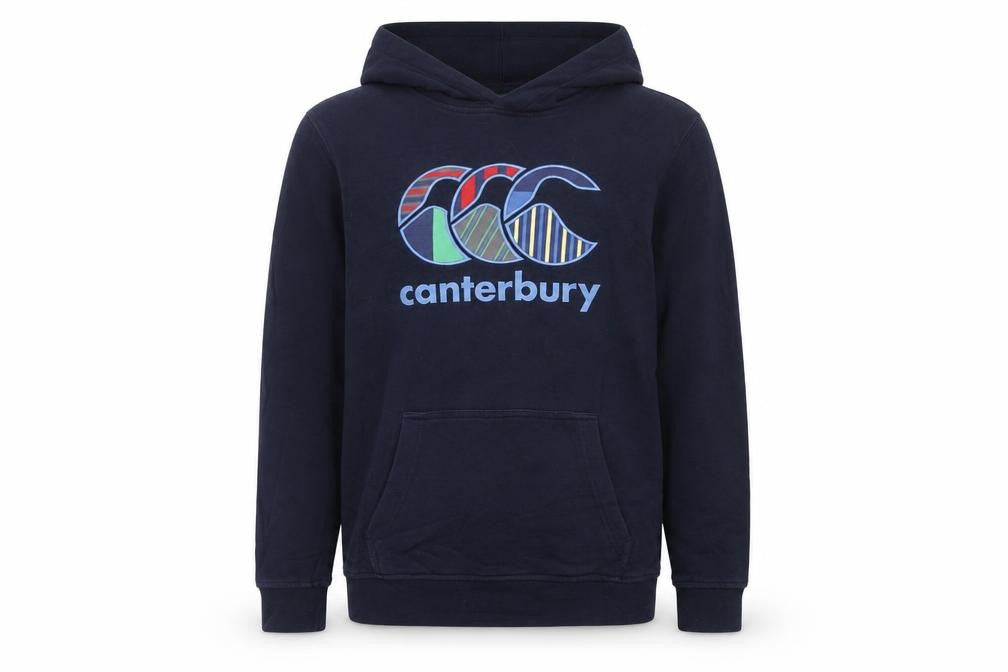 Canterbury Boys Navy Hoodie 14 Years Pullover Graphic Print Cotton Blend