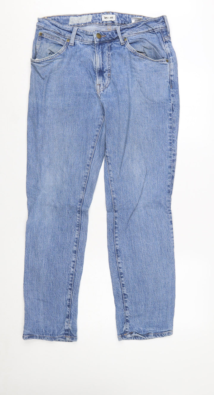 Lee x H&M Men's Blue Straight Denim Jeans 32/32 Regular Fit