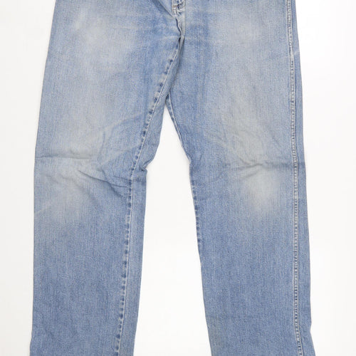 Wrangler Mens Blue Regular Fit Straight Denim Jeans W36 L32