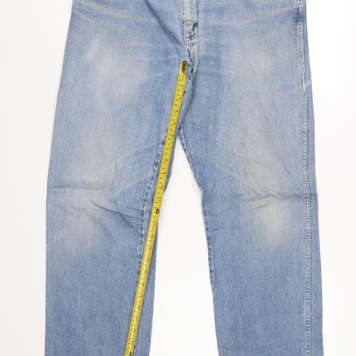 Wrangler Mens Blue Regular Fit Straight Denim Jeans W36 L32