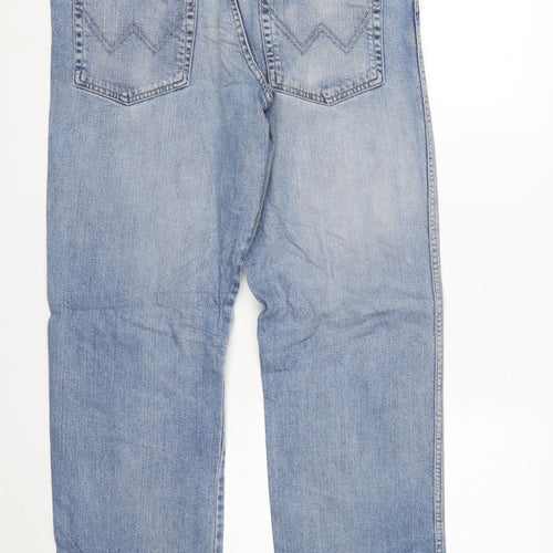 Wrangler Mens Blue Regular Fit Straight Denim Jeans W36 L32