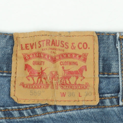 Levi Strauss Men Blue 559 Regular Straight Denim Jeans W36 L30