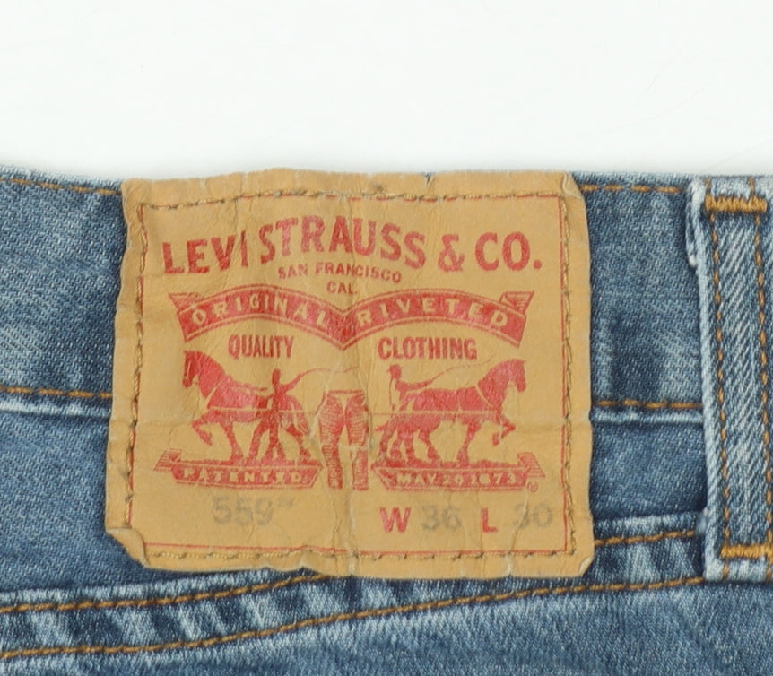 Levi Strauss Men Blue 559 Regular Straight Denim Jeans W36 L30