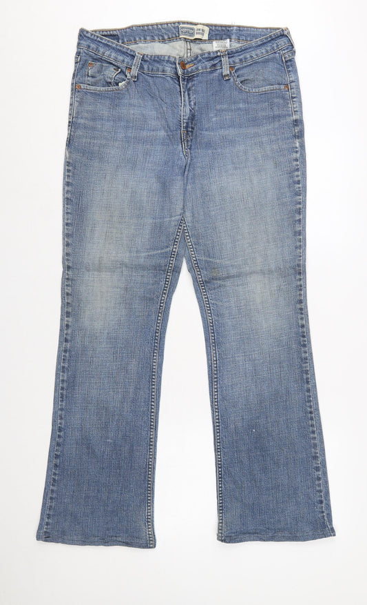 Levi Strauss Women Blue Bootcut Low Rise Jeans Size 14