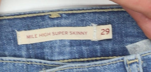 Levi's Women Blue 29 High Rise Mile High Super Skinny Jeans